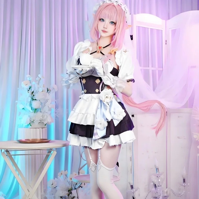 Game Cosplay,Honkai Impact 3rd,Honkai Impact 3 Alicia Maid Cosplay Costume